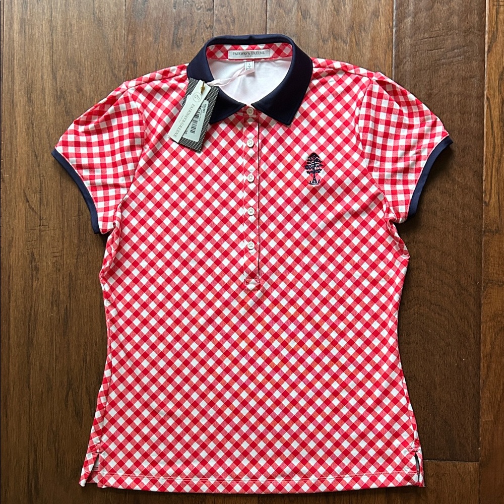 Fairway & Greene ESTI POLO Red White and Blue Size Small NWT
